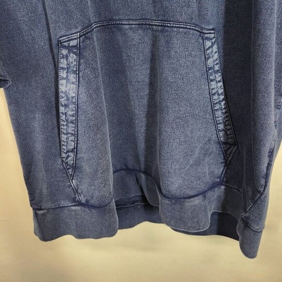 NWT DKNY Men's Short Sleeve‎ Pigment Dye Hoodie in Navy Size Large - Picture 4 of 11